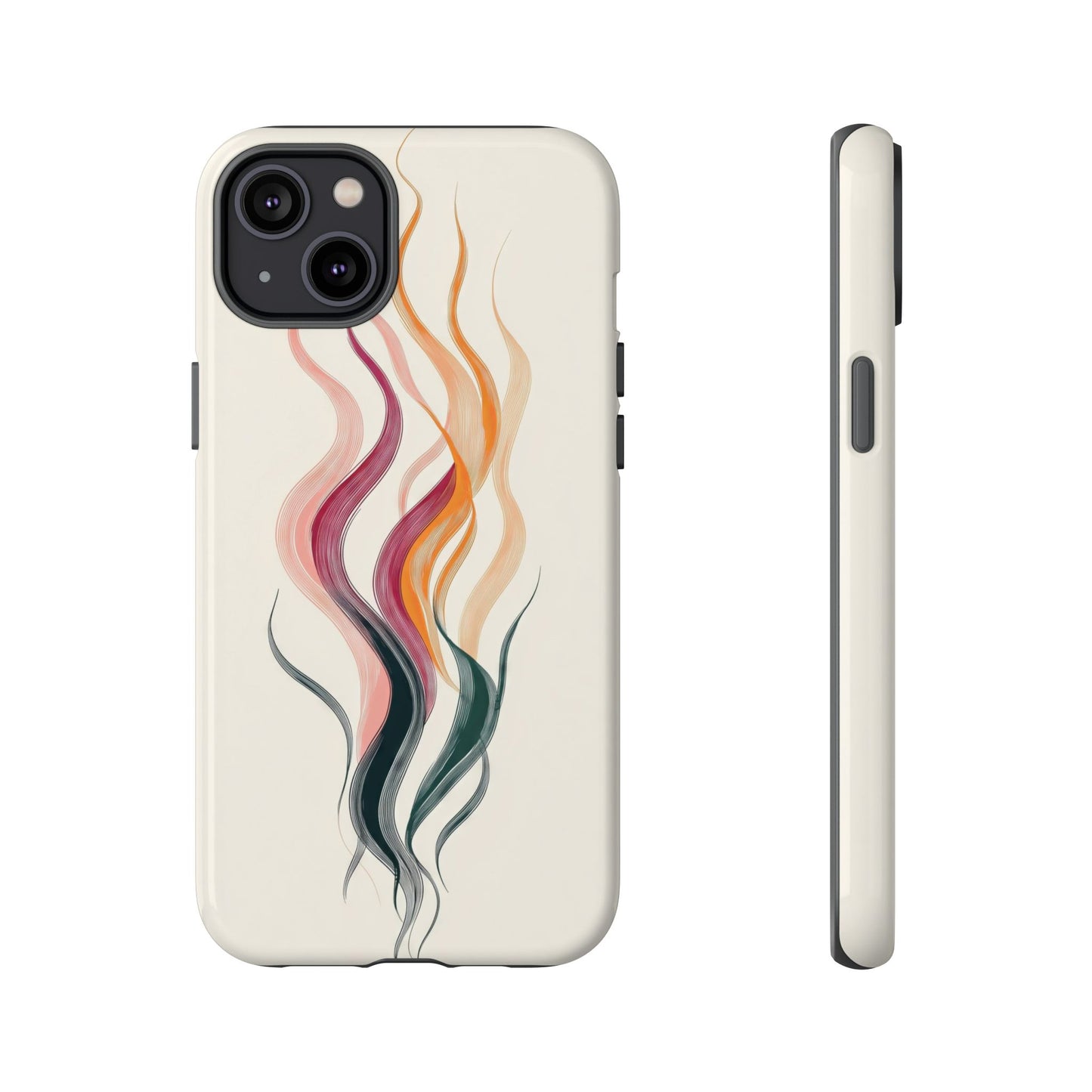 Whispering Waves – Elegant Line Art Abstract Phone Case for iPhone, Samsung & Pixel