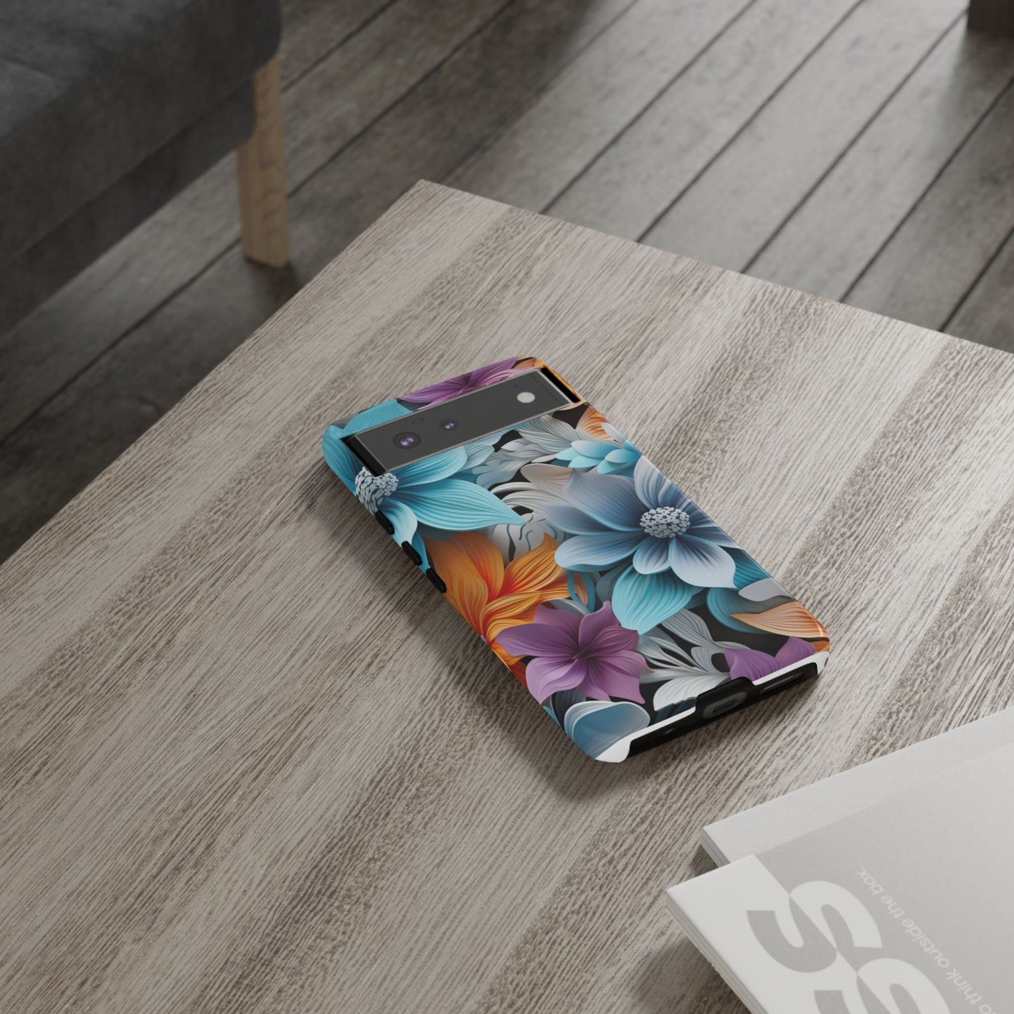 Elegant 3D Floral Bloom Mobile Case – Vivid & Artistic