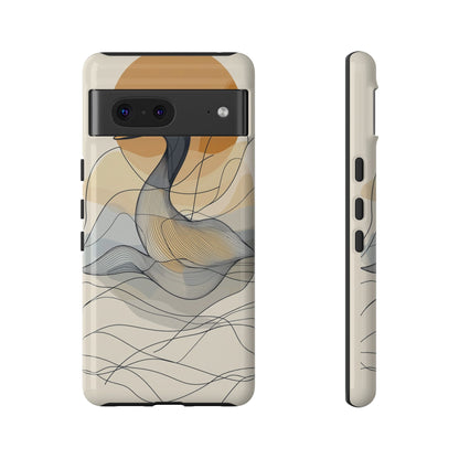 Serenity in Motion: The Abstract Swan Phone Case for iPhone, Samsung & Pixel