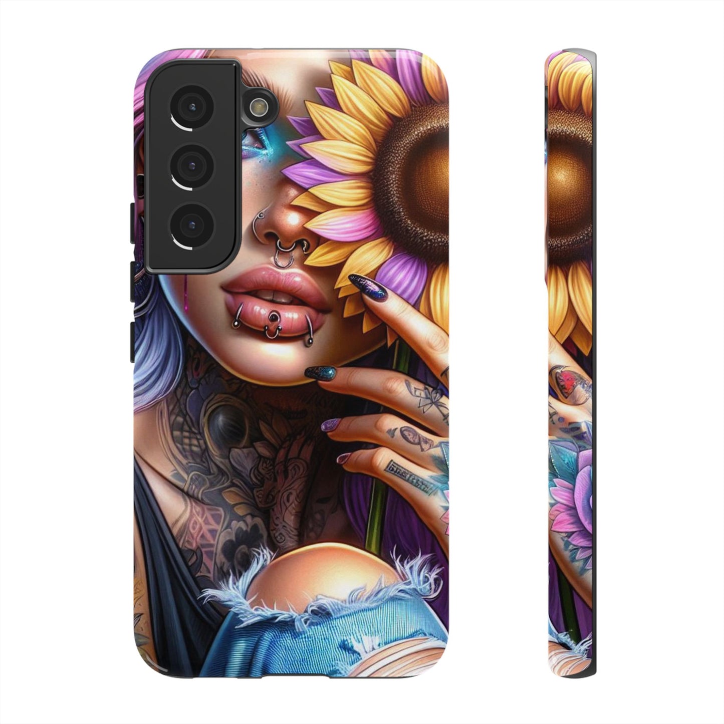 Sunflower Soul – Vibrant Ink & Cosmic Beauty Mobile Cover