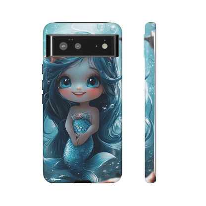 Bubble Bliss - Cute Chibi Mermaid Ocean Phone Case for iPhone, Samsung & Pixel