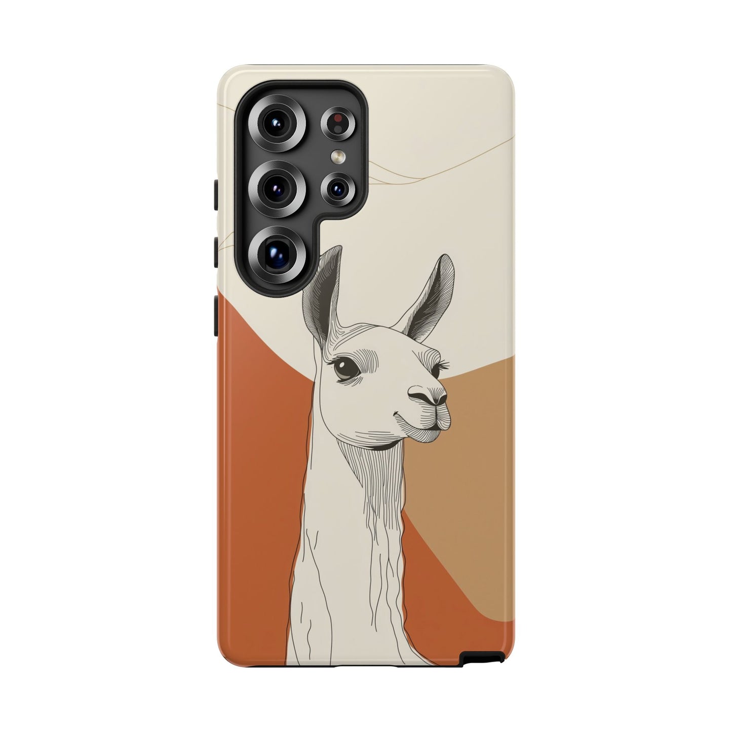 Desert Calm: Minimalist Llama Art Print Phone Case for iPhone, Samsung & Pixel