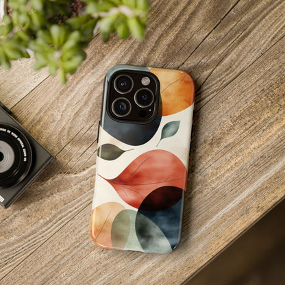 Tranquil Tones Terrazzo Leaves Print Phone Case for iPhone, Pixel & Samsung