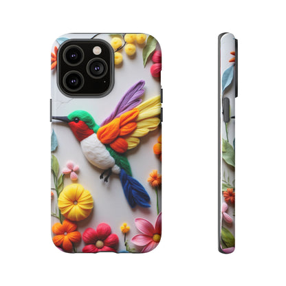 Elegant Hummingbird with Floral Mosaic Design | Nature's Artistic Vibes | iPhone 16 Pro