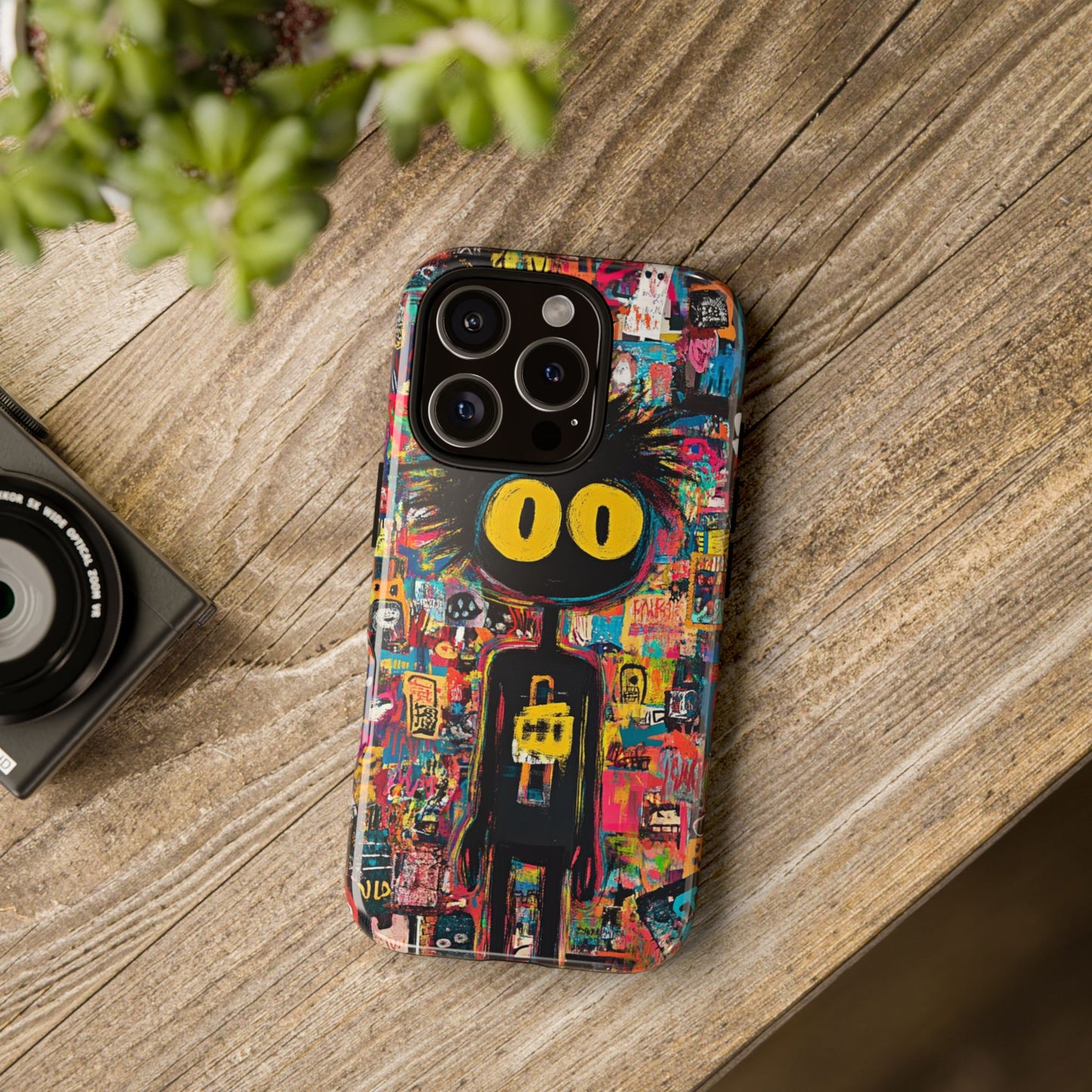 Urban Art iPhone Case – Basquiat Graffiti Style Cover - iPhone, Samsung & Google Pixel Cover - Artistic Painting Case,  Art Lover Gift