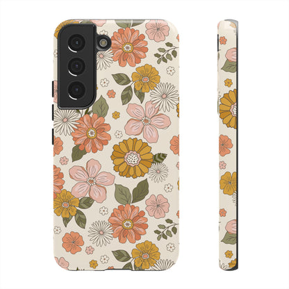 Retro Floral Phone Case - Vintage Aesthetic for iPhone, Samsung & Google Pixel