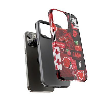 Red Pop Art Neon Vibes Phone Case