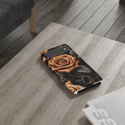 Midnight Gold Rose Mobile Case