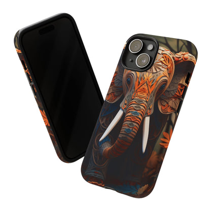Elegant Artistic Elephant Mobile Cover – Intricate Paper-Cut Design