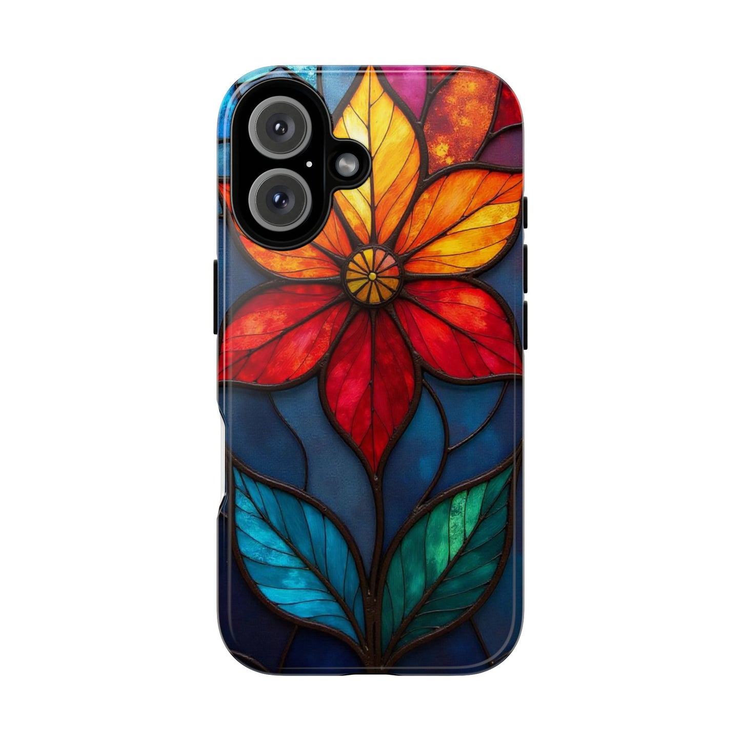 Radiant Blossom: Red and Orange Floral Elegance