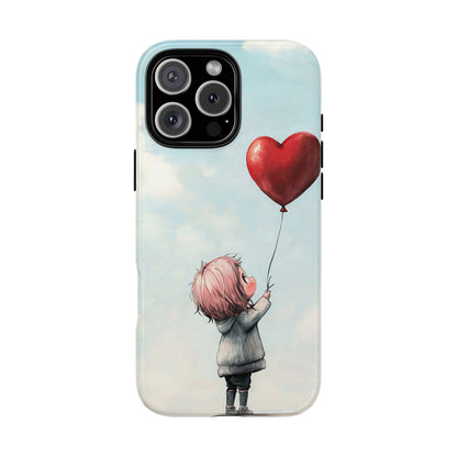 Anime Heart Balloon Phone Case – Dreamy & Cute Art for iPhone, Google Pixel & Samsung