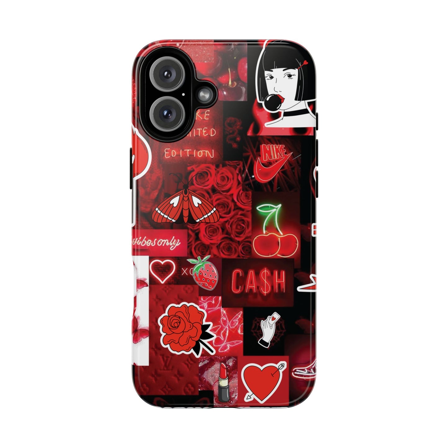 Red Pop Art Neon Vibes Phone Case