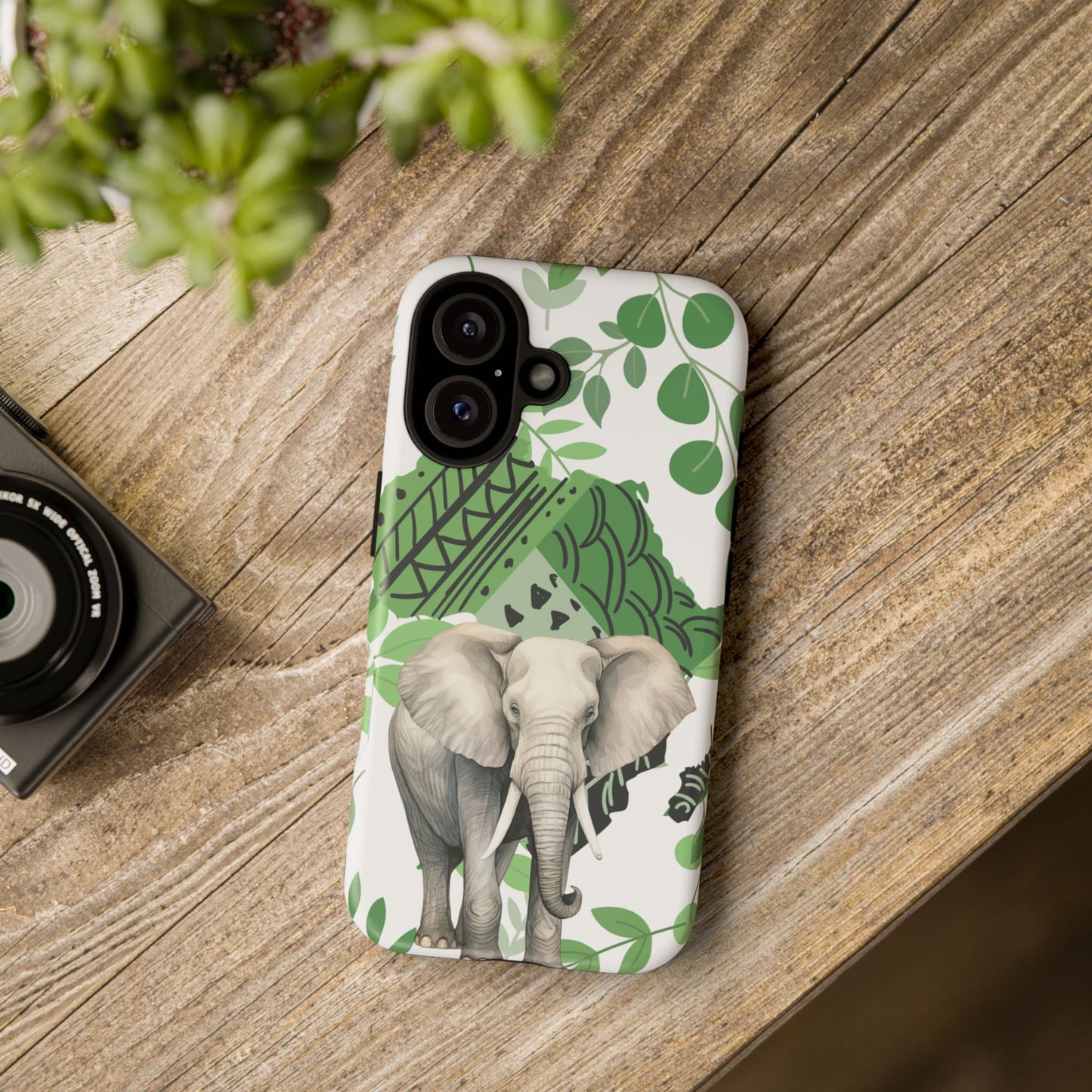 Tropical Elephant Mobile Cover – Nature-Inspired Boho Art