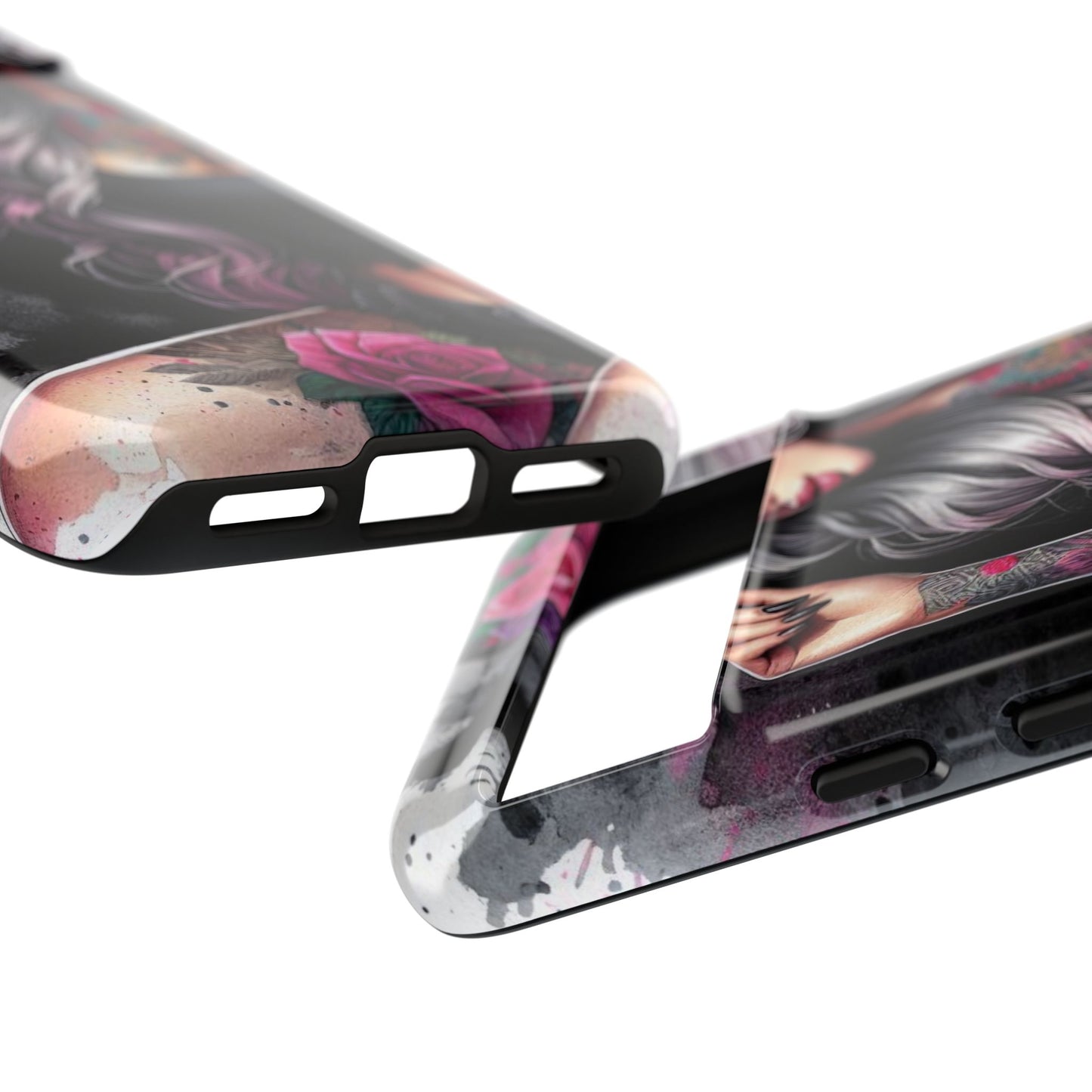 Ink & Roses – Edgy Floral Rebel Mobile Cover
