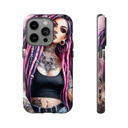 Tattooed Rebel – Gothic Cat Spirit Mobile Cover