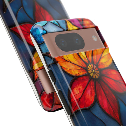 Radiant Blossom: Red and Orange Floral Elegance