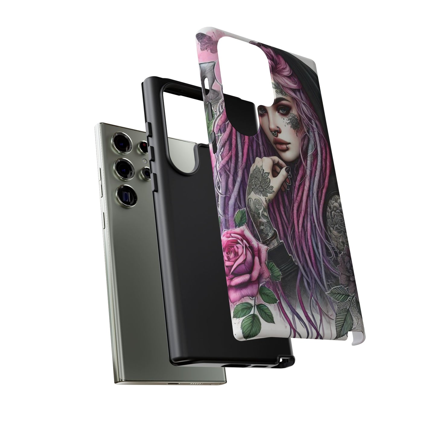 Gothic Rose Tattoo Art Mobile Case