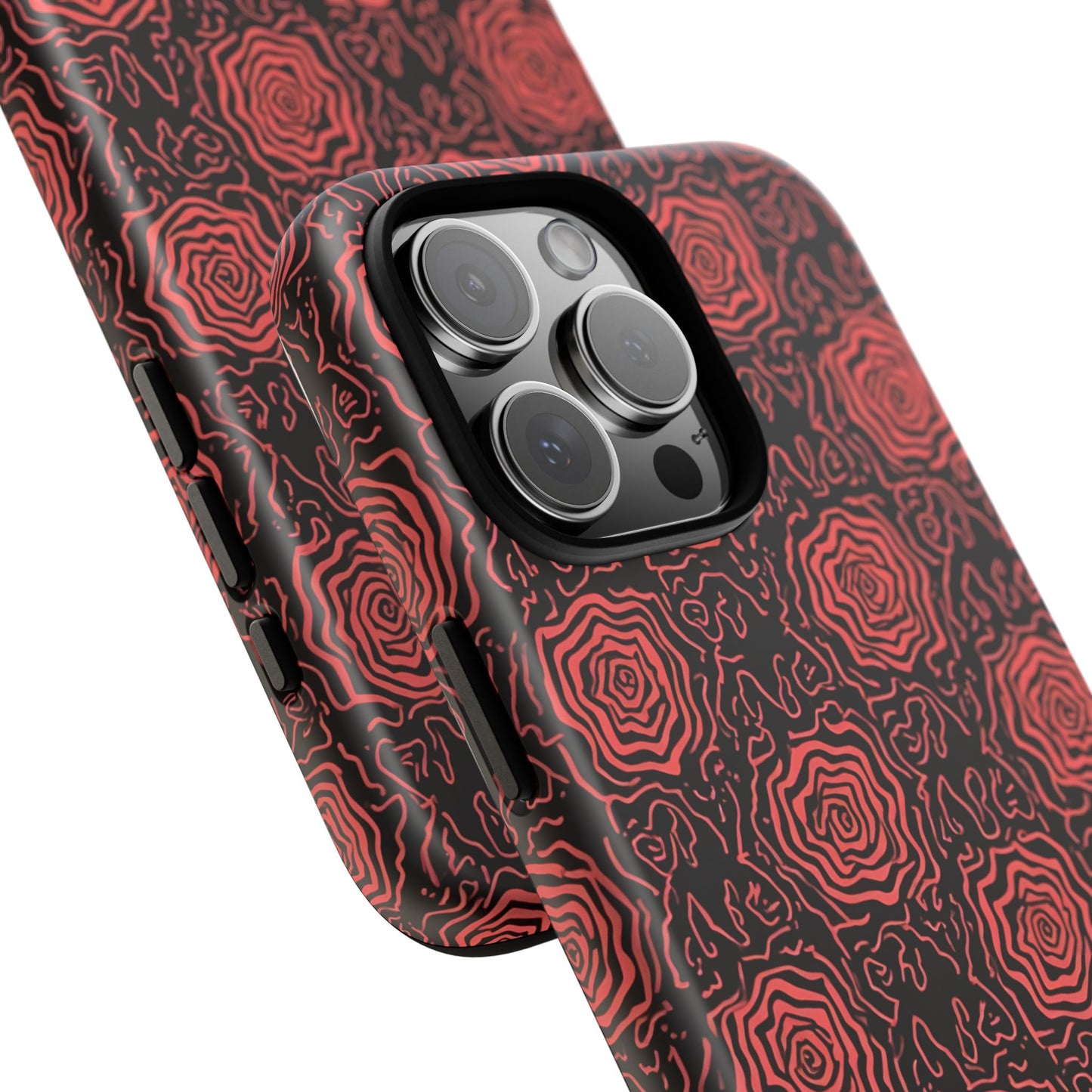 Red roses abstract geometric seamless pattern design