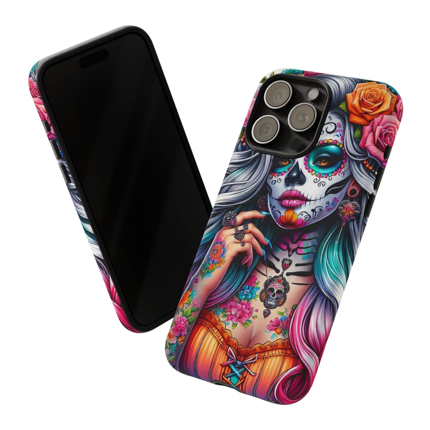 Sugar Skull Goddess – Día de los Muertos Floral Queen Mobile Cover