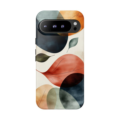 Tranquil Tones Terrazzo Leaves Print Phone Case for iPhone, Pixel & Samsung