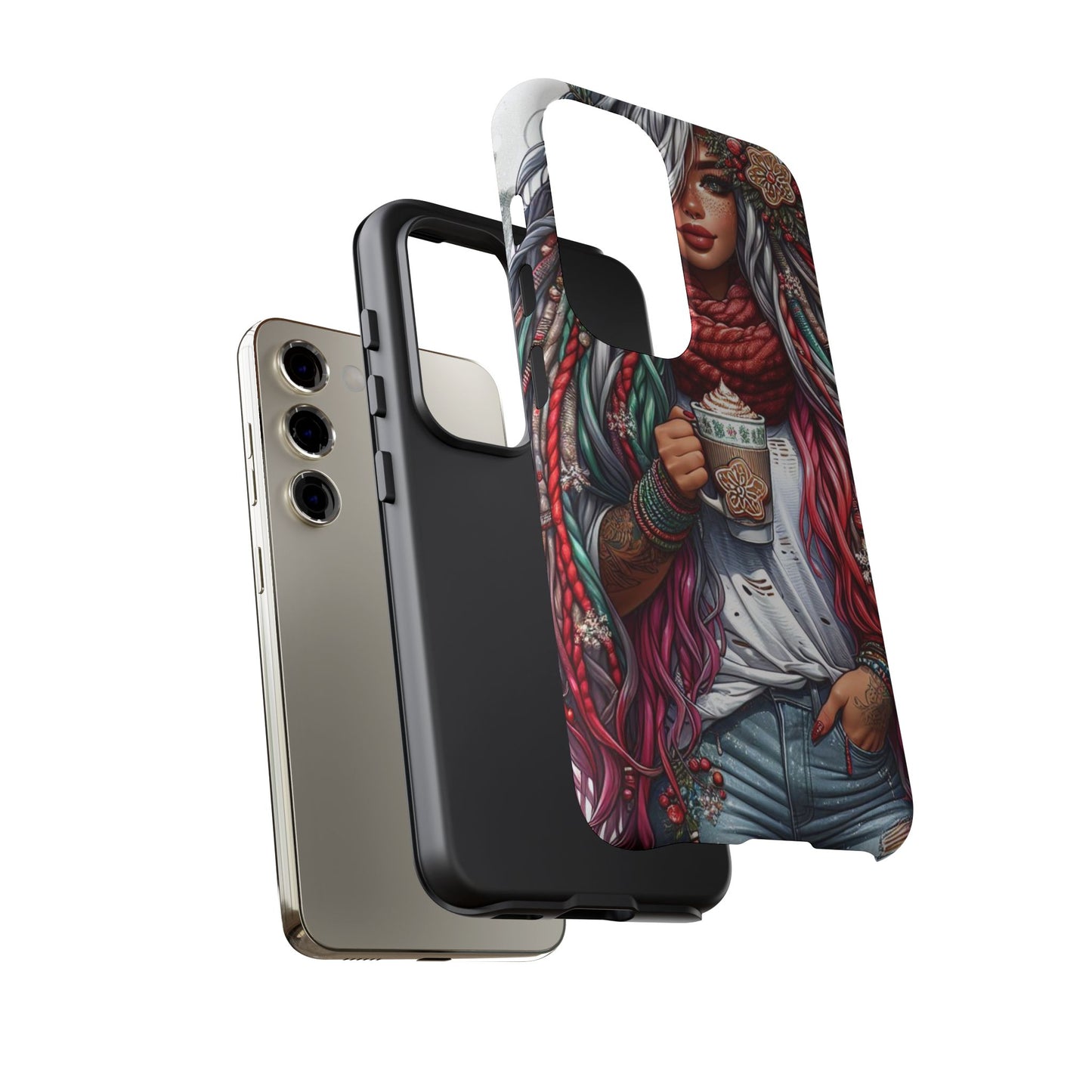 Boho Winter Queen – Cozy Dreads & Holiday Vibes Mobile Cover
