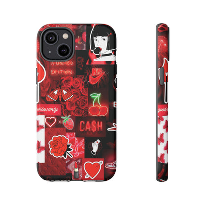 Red Pop Art Neon Vibes Phone Case