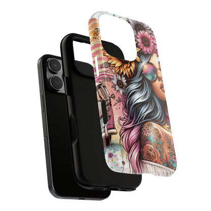 Retro Boho Wanderer – Sunflower Hippie Van Mobile Cover
