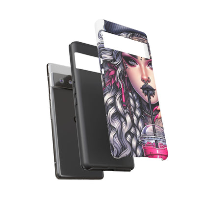 Icy Rebel – Silver Dreads & Edgy Street Chic Mobile Cover