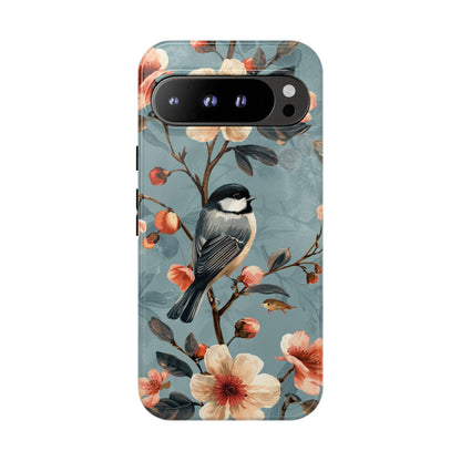 Floral Bird Phone Case - Elegant Nature-Inspired Cover for iPhone, Samsung & Google Pixel