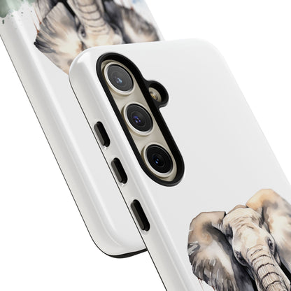 Safari Watercolor Elephant Mobile Cover – Artistic Wildlife Design