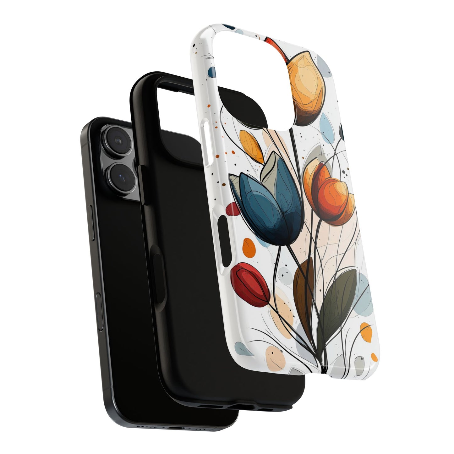 Tulip Whimsy – Artistic Floral Phone Case for iPhone, Pixel & Samsung