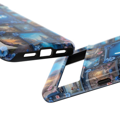 Blue Floral Love Frame Phone Case