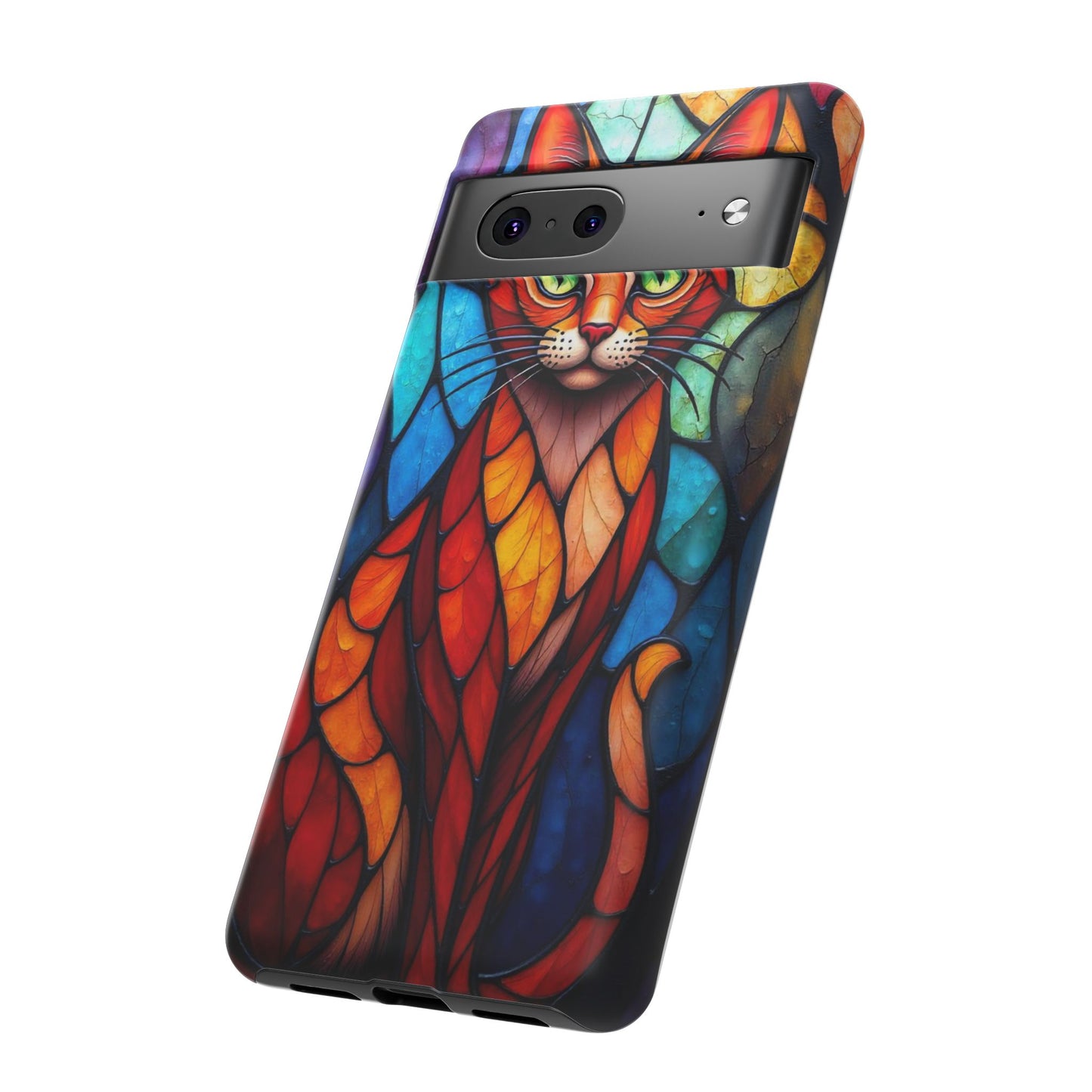 Geometric Cat: Colorful Abstract Portrait