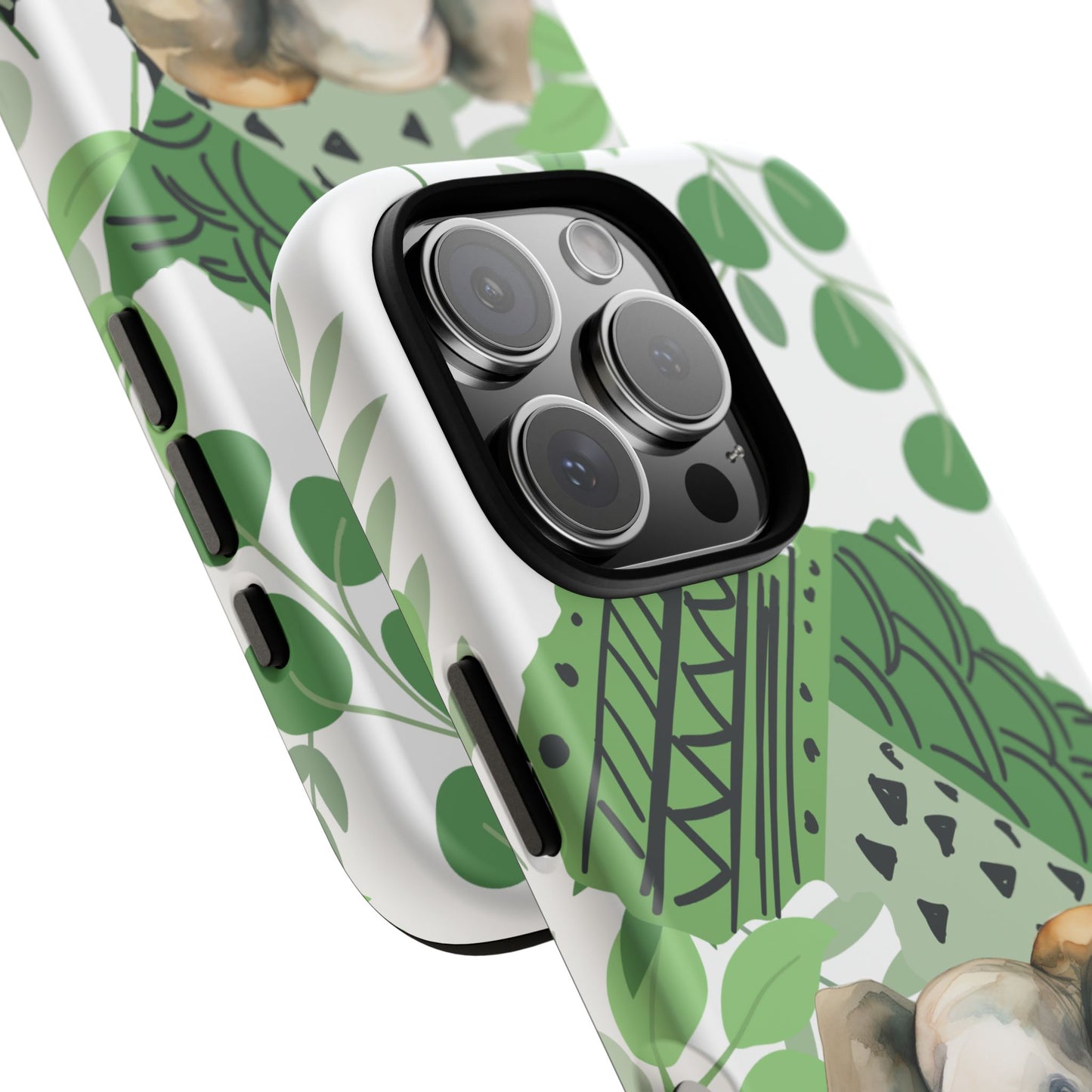 Playful Baby Elephant Mobile Cover – Tropical Boho Art