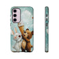 Bear & Bunny Ice Cream Delight - Cute Anime Phone Case for iPhone, Samsung, Google Pixel