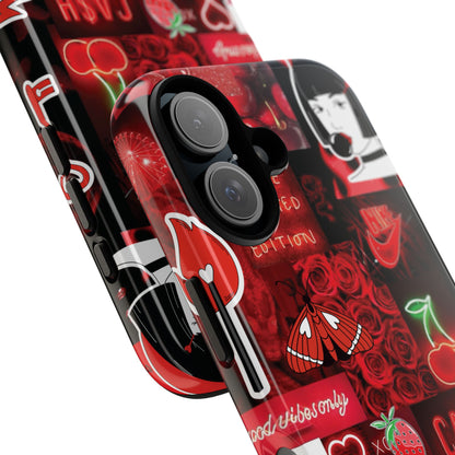 Red Pop Art Neon Vibes Phone Case
