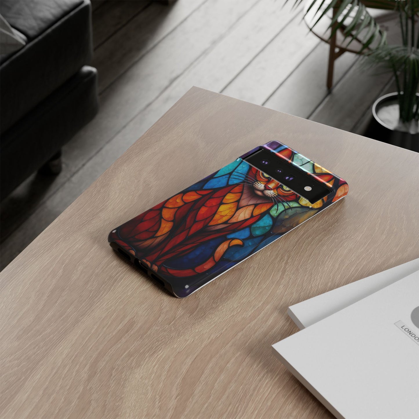 Geometric Cat: Colorful Abstract Portrait