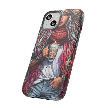 Boho Winter Queen – Cozy Dreads & Holiday Vibes Mobile Cover