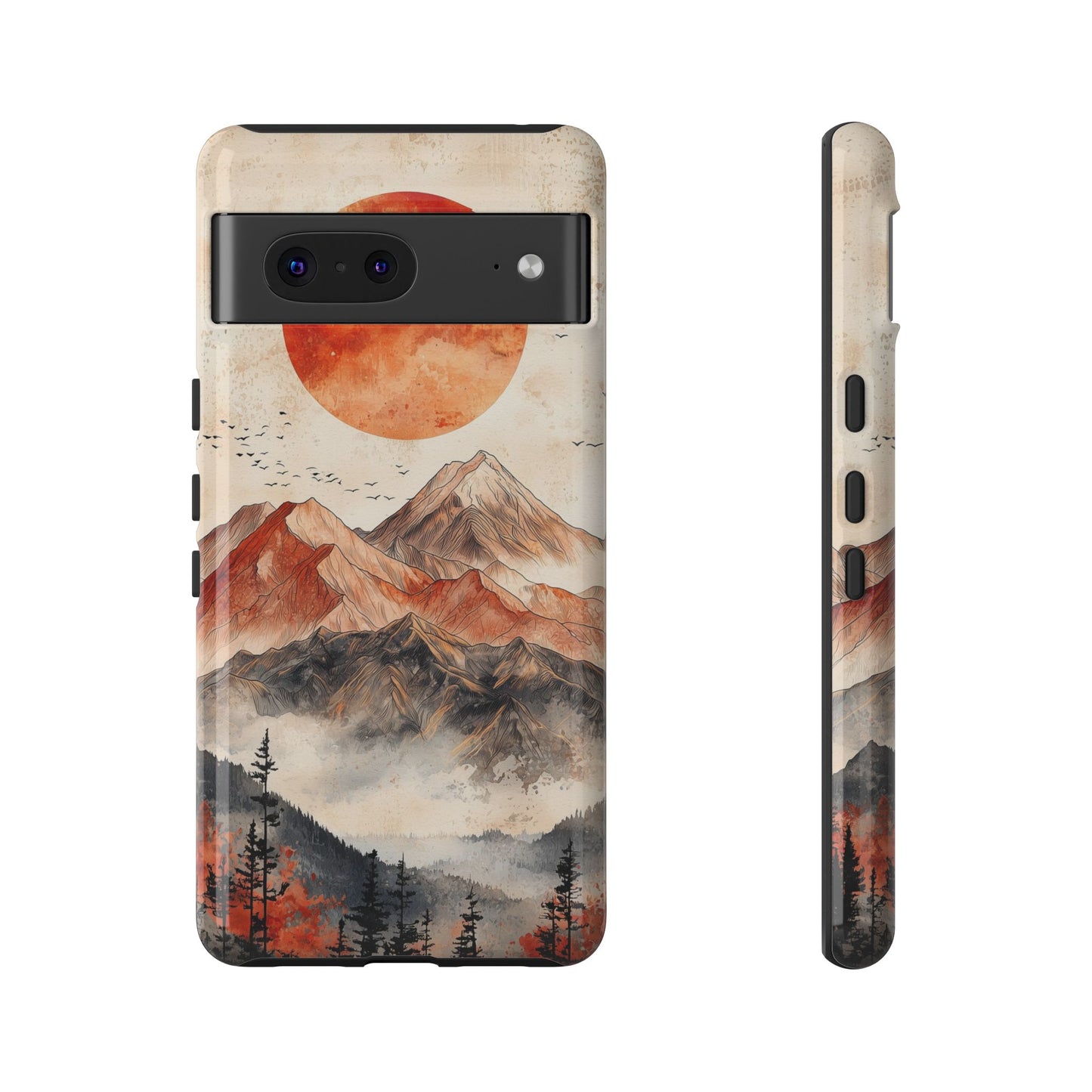 Boho Mountain Sunrise Phone Case for iPhone, Pixel & Samsung