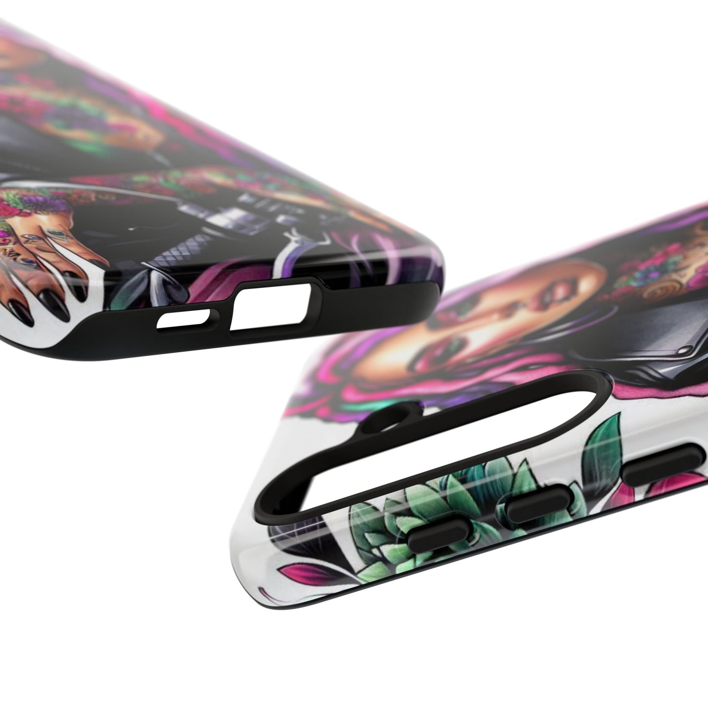 Neon Rebel – Vibrant Biker Queen Mobile Cover