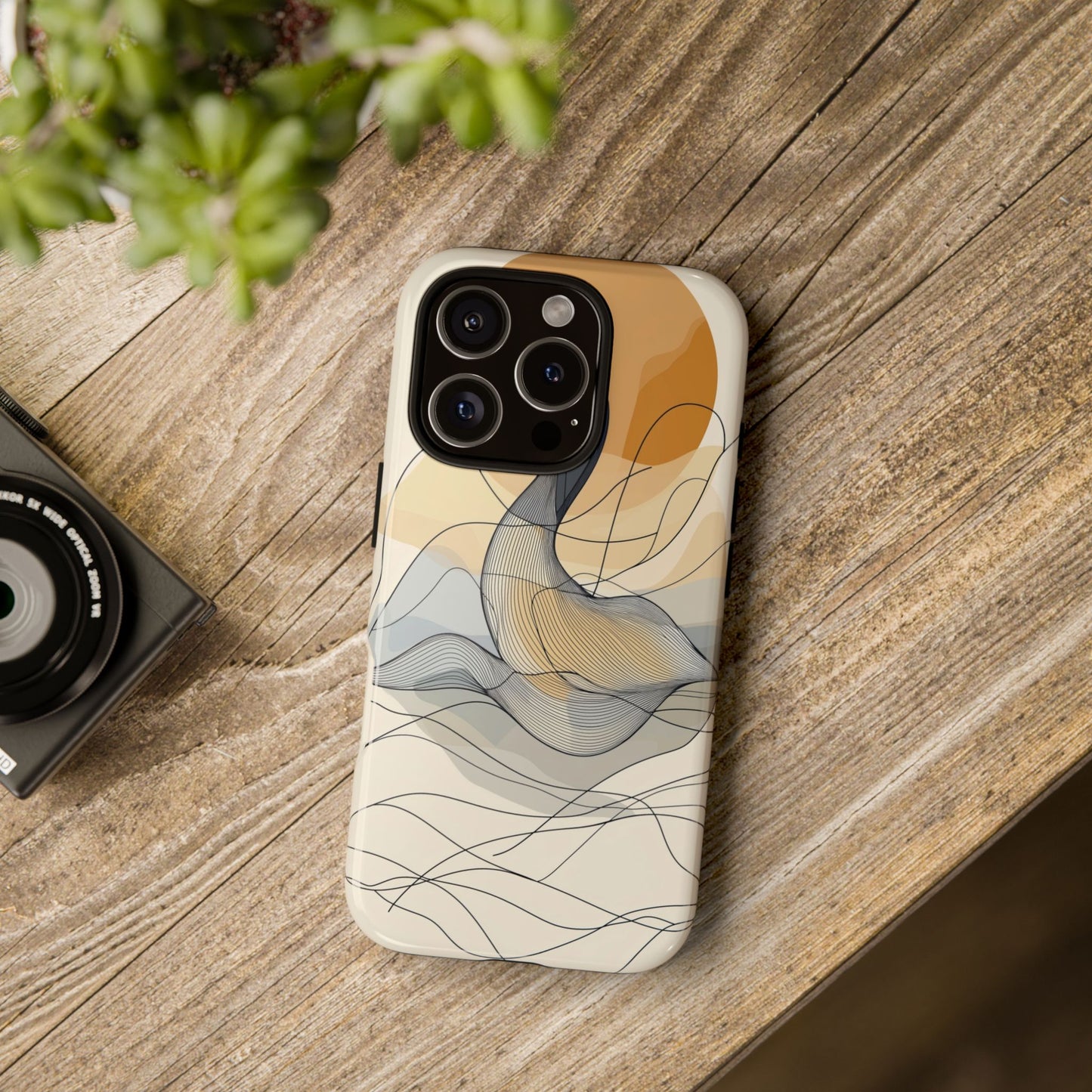 Serenity in Motion: The Abstract Swan Phone Case for iPhone, Samsung & Pixel