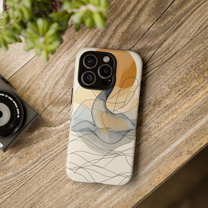 Serenity in Motion: The Abstract Swan Phone Case for iPhone, Samsung & Pixel