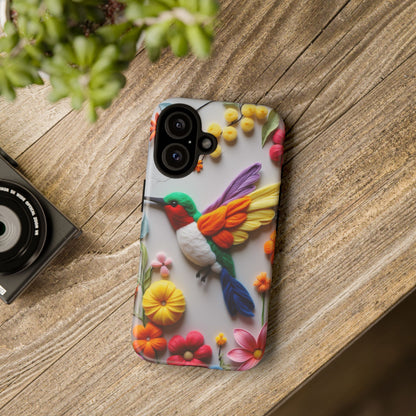 Elegant Hummingbird with Floral Mosaic Design | Nature's Artistic Vibes | iPhone 16 Pro