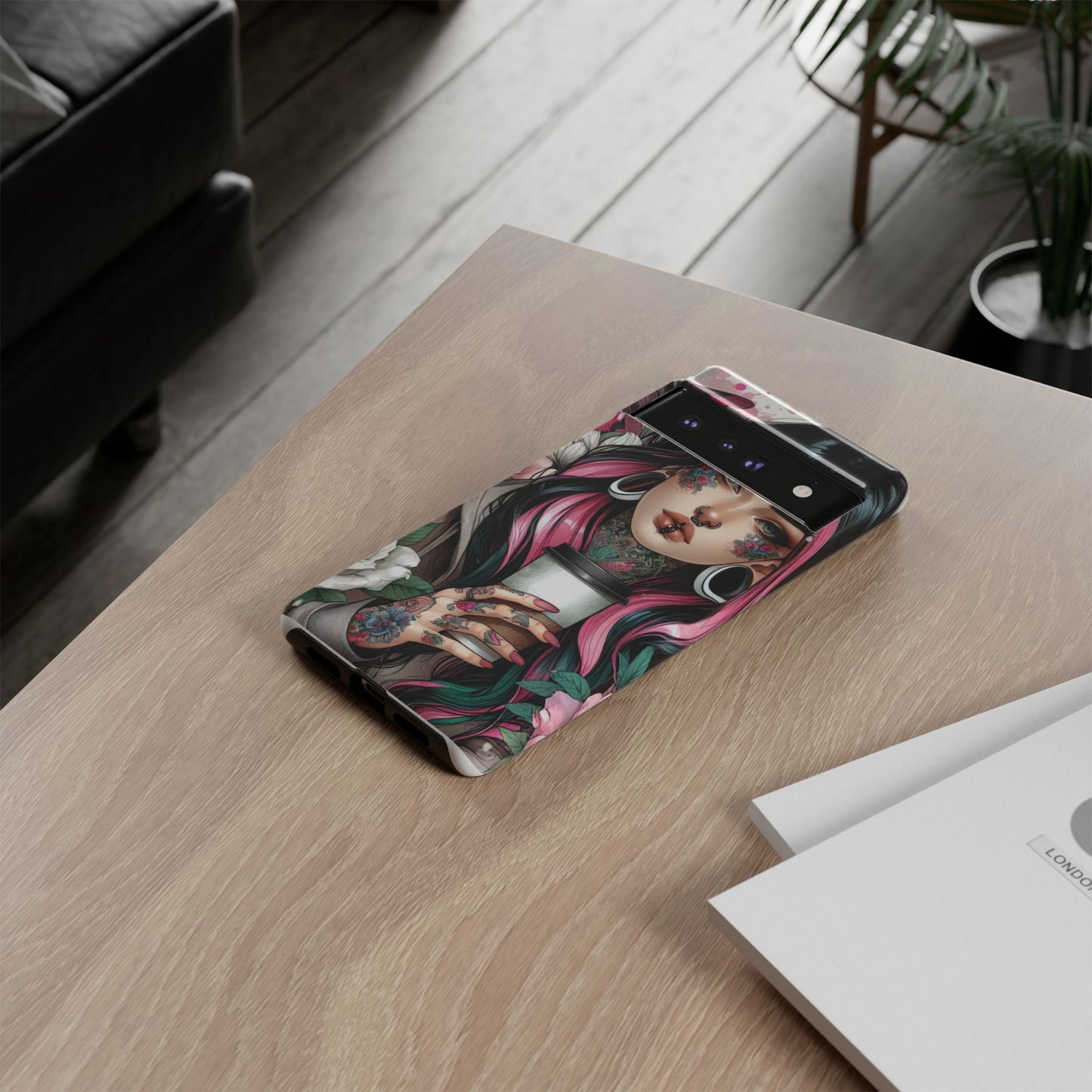 Tattooed Coffee Lover Art Mobile Case