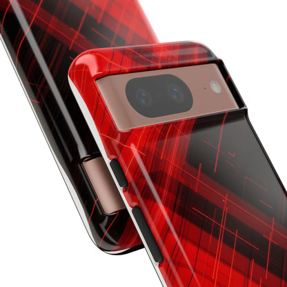 Abstract Red and Black Geometric Pattern
