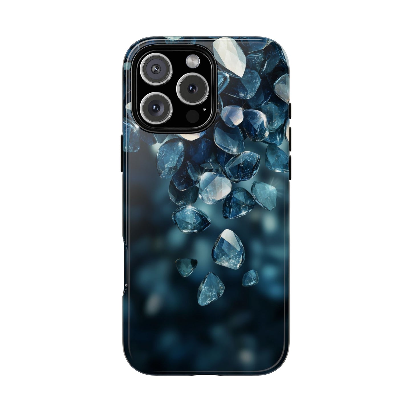 Blue Crystal Aesthetic Phone Case for iPhone, Google Pixel, Samsung