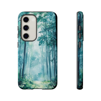 Enchanted Forest Dreamscape Watercolor Phone Case for iPhone, google Pixel & Samsung