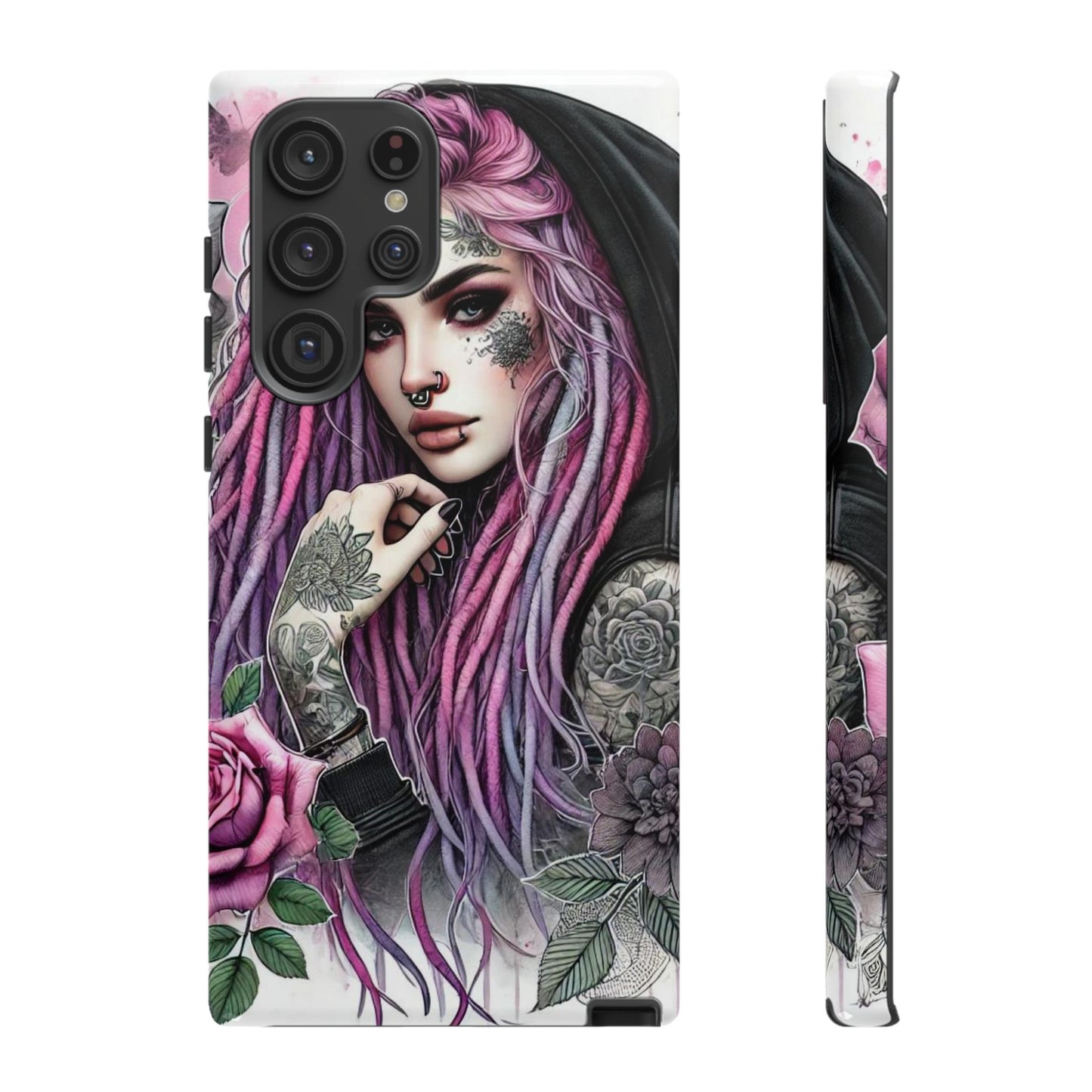 Gothic Rose Tattoo Art Mobile Case
