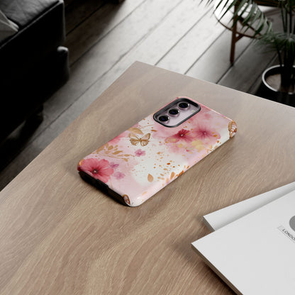 Blush Elegance Floral Mobile Case