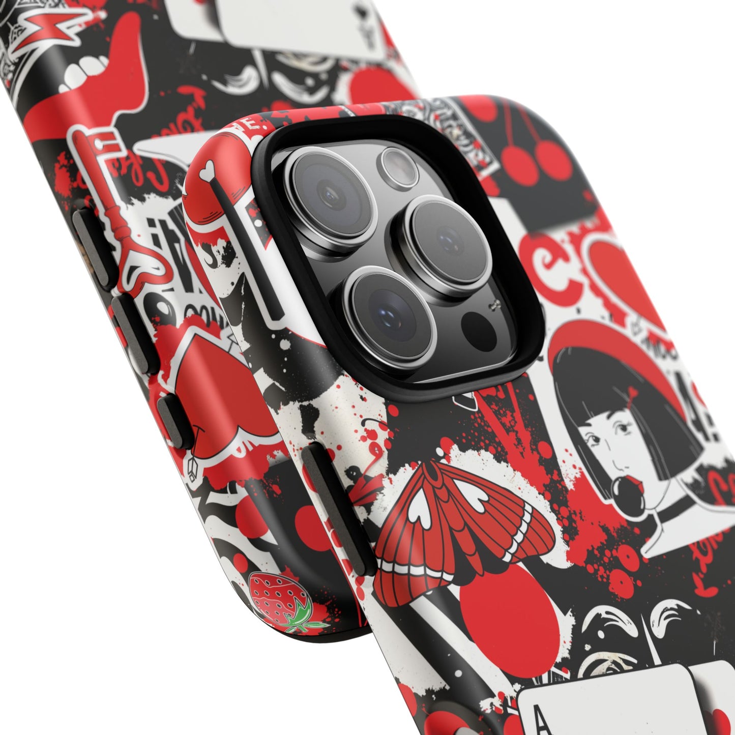 Bold Red & Black Ace Card Phone Case
